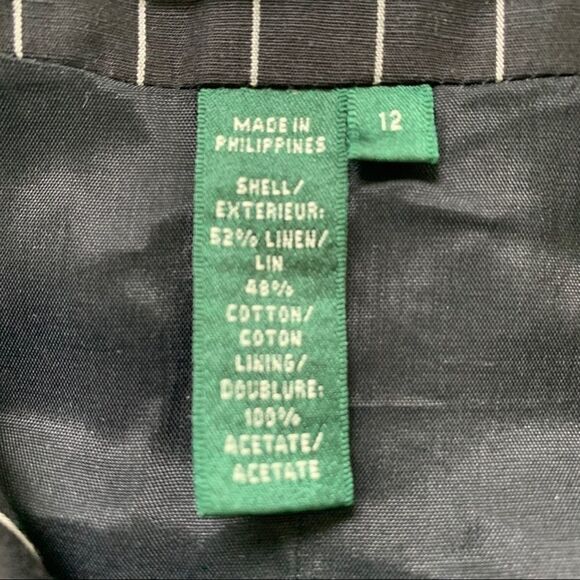 Lauren Ralph Lauren Linen Cotton Pinstripe Jacket - Picture 13 of 15